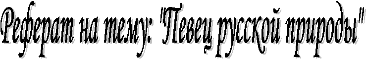 Реферат на тему: